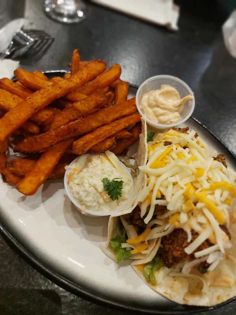Fish Tacos with Sweet Potato Fries
