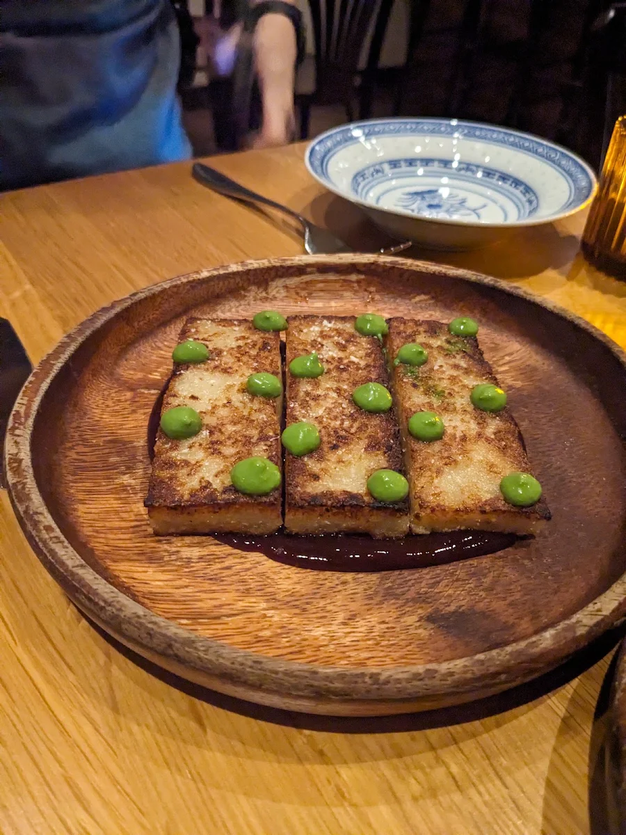 Radish Cake Plum and Garlic Chive