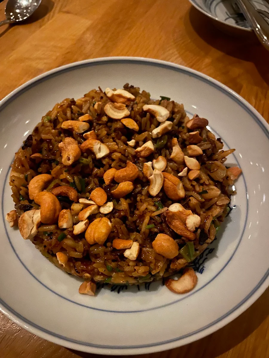 Squid Fried Rice Cashew Romesco