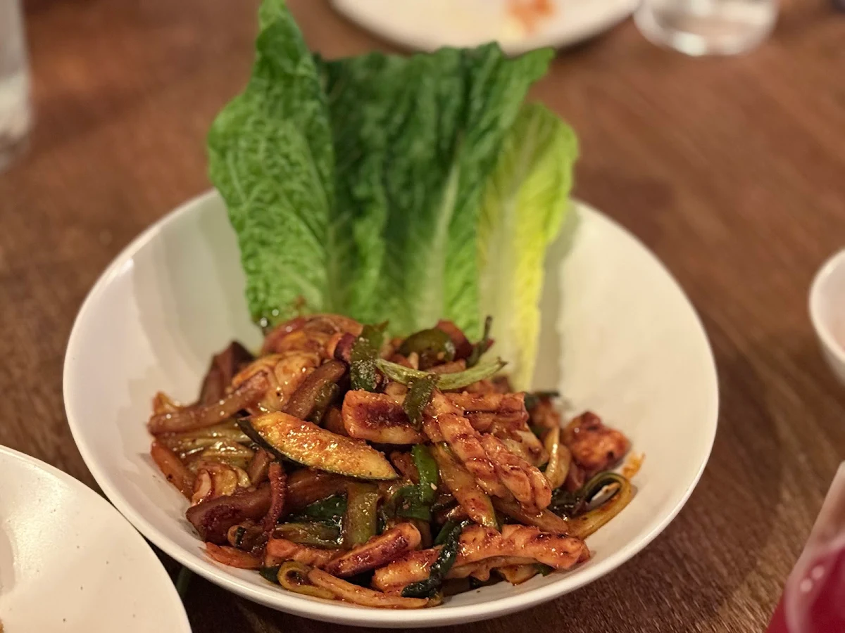 perilla salad 들깨 항정살 샐러드