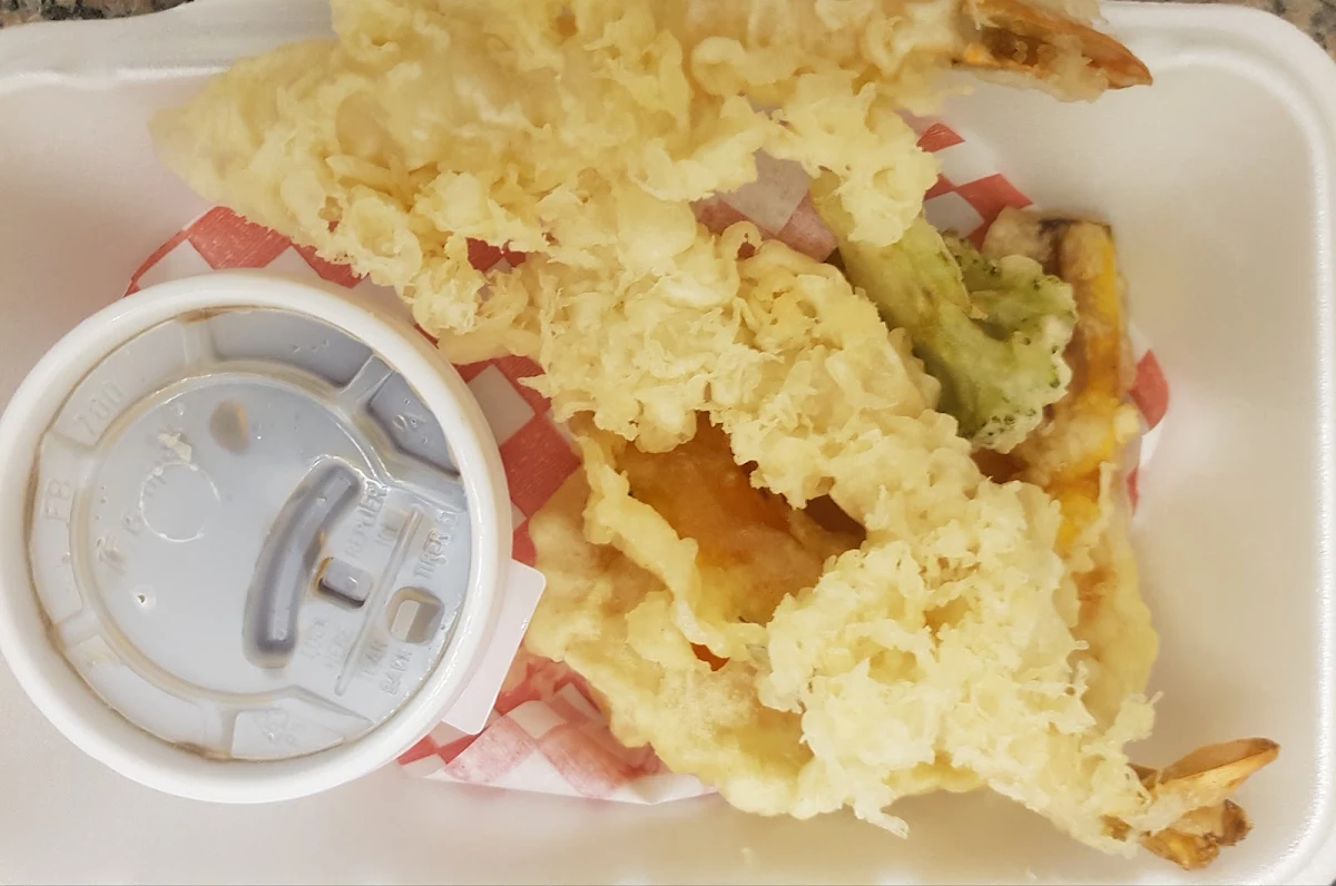 Shrimp and Vegetable Tempura Part of Bento Box