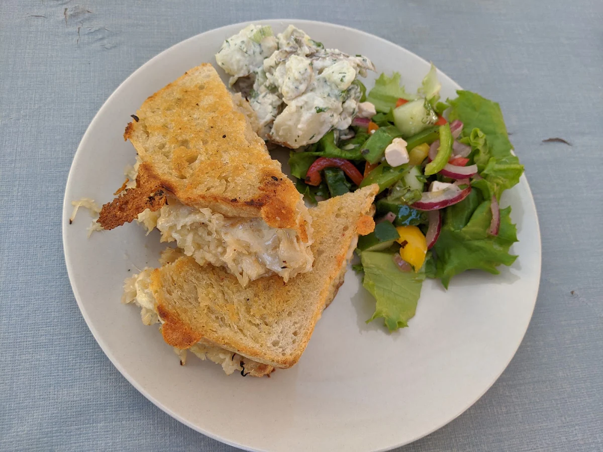 Open Faced Chicken Salad Sandwich