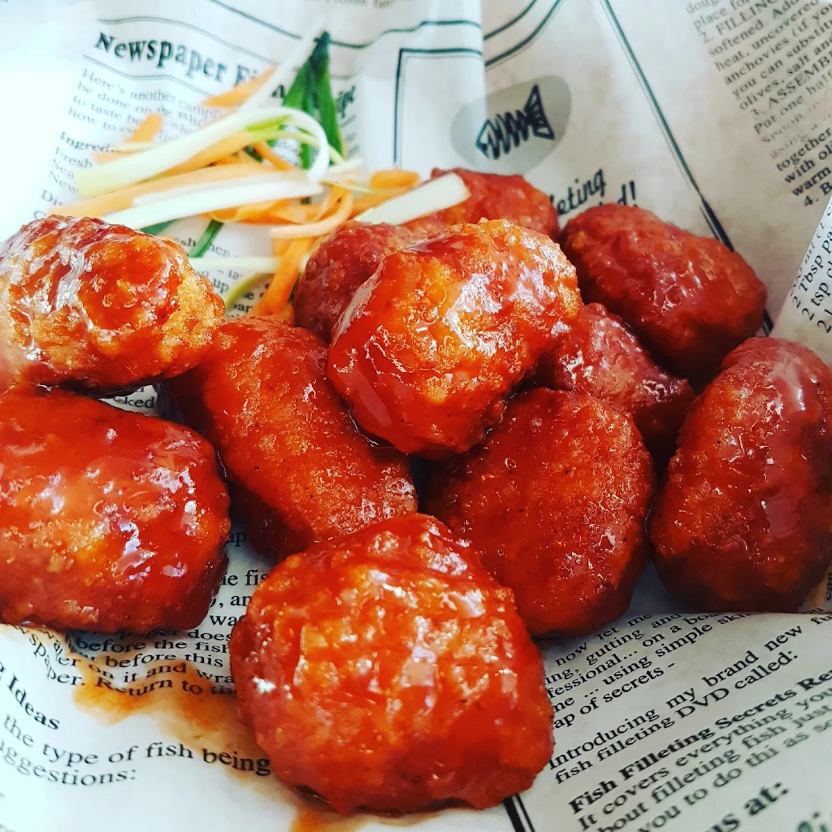 Hot and Honey Boneless Chicken Wings
