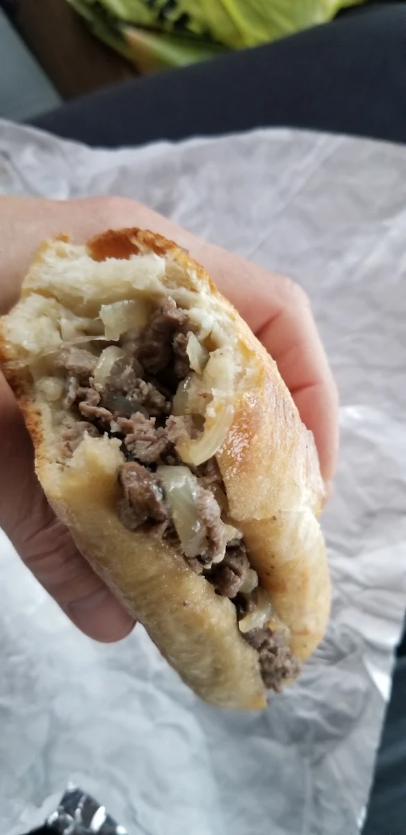 Mushroom Philly Cheese Steak Sandwich