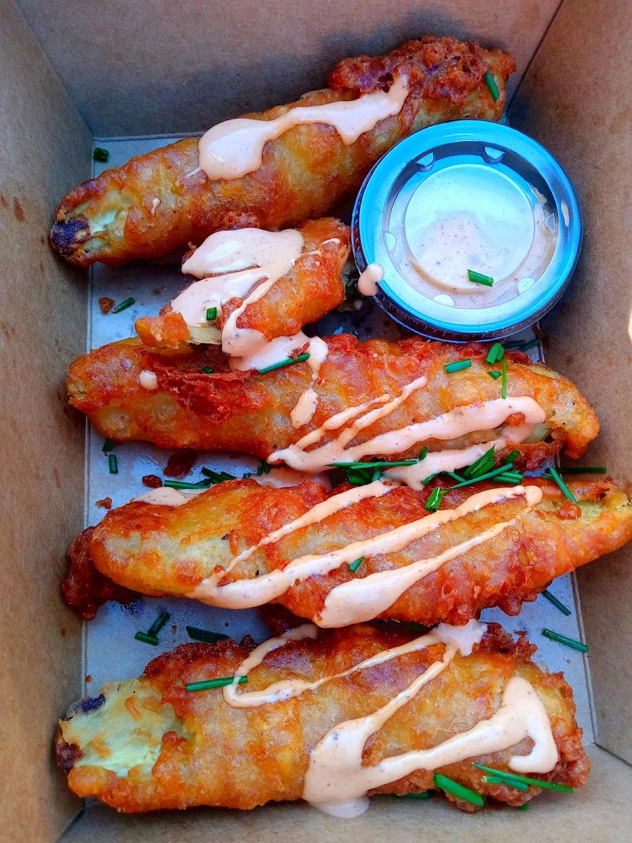 Deep Fried Dickles w Chipotle Mayo