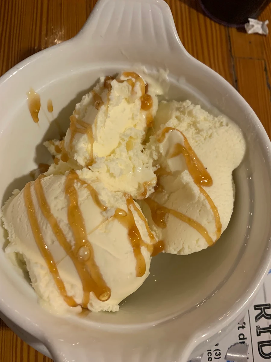 Kids Vanilla Ice Cream with Caramel Sauce