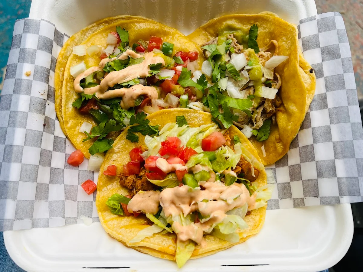 Carnitas and Shrimp Taco