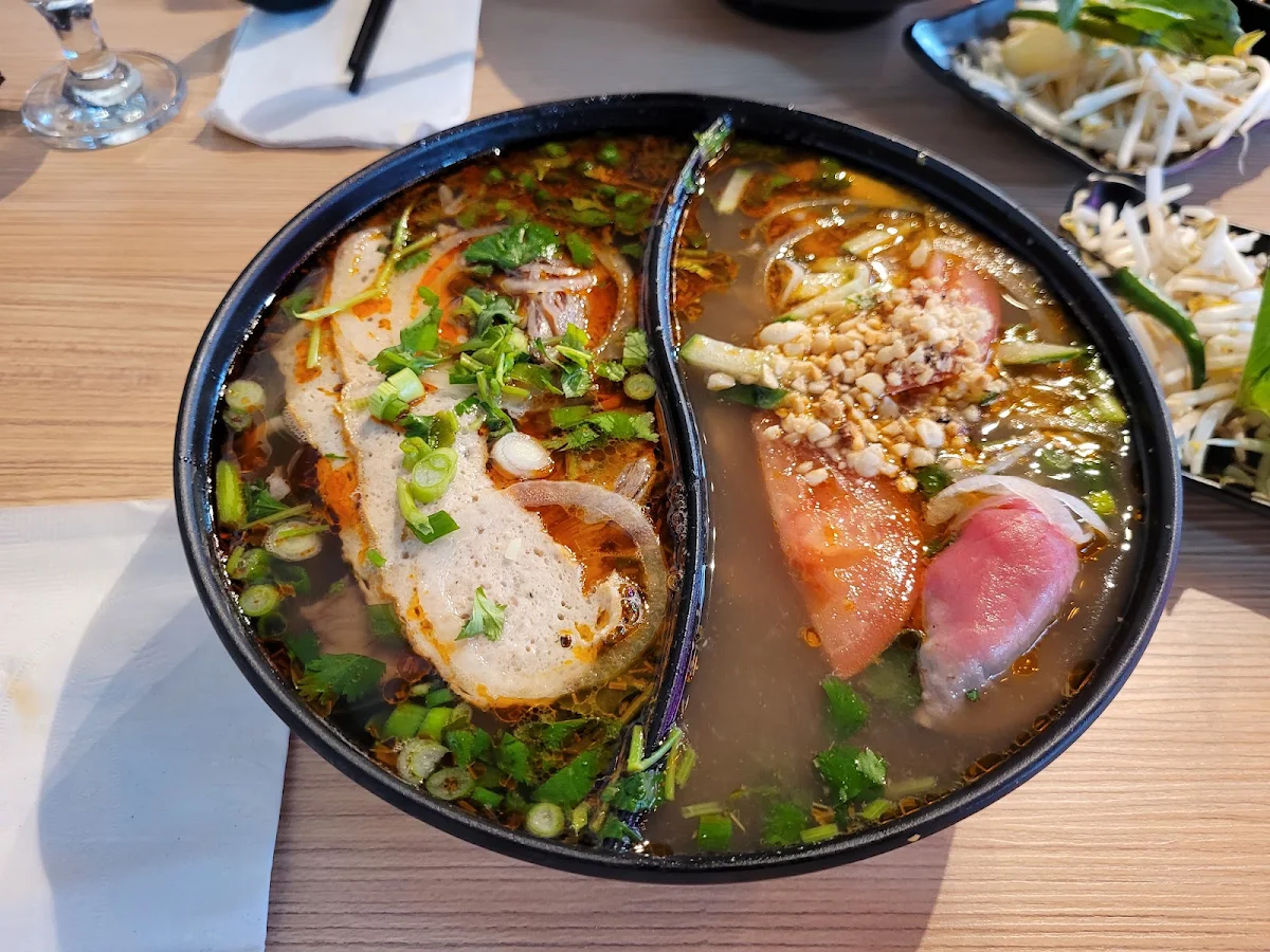 Bun Bo Hue Left and Pho SA Te Right
