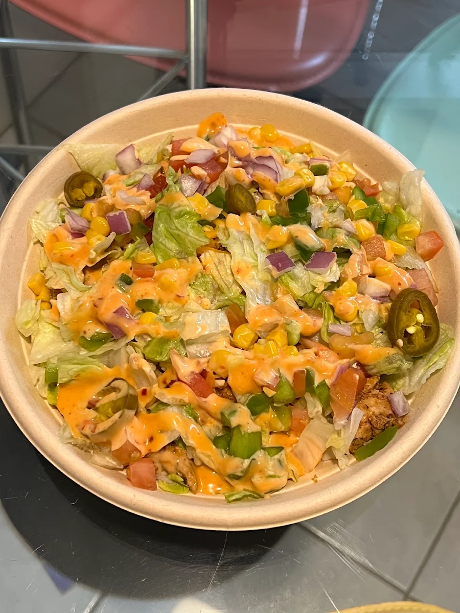 Burrito Bowl with Jerk Chicken