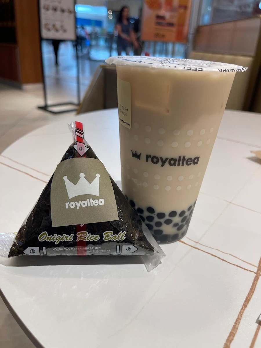 Wagyu Beef Onigiri and Milk Tea