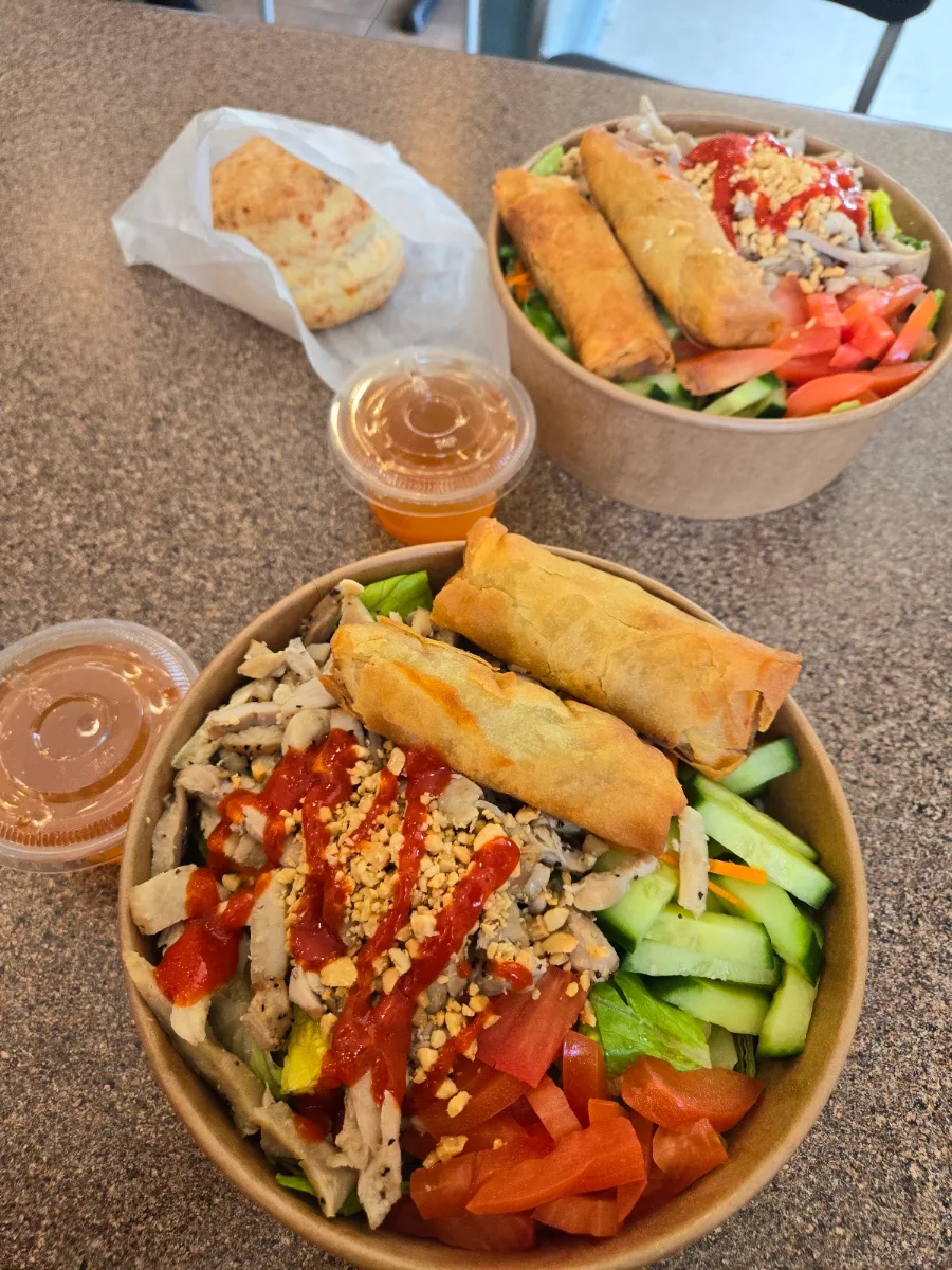 Spring Roll Chicken Noodle Salad