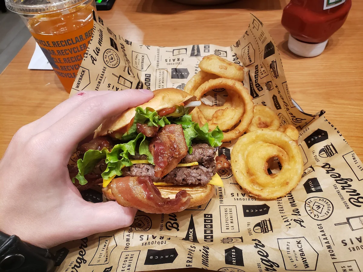 Double Bacon with Onion Rings