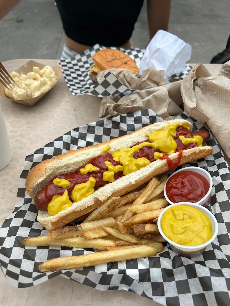 Foot Long Hot Dog and Fries