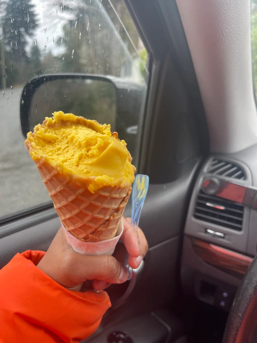 Mango Vegan Ice Cream Cone