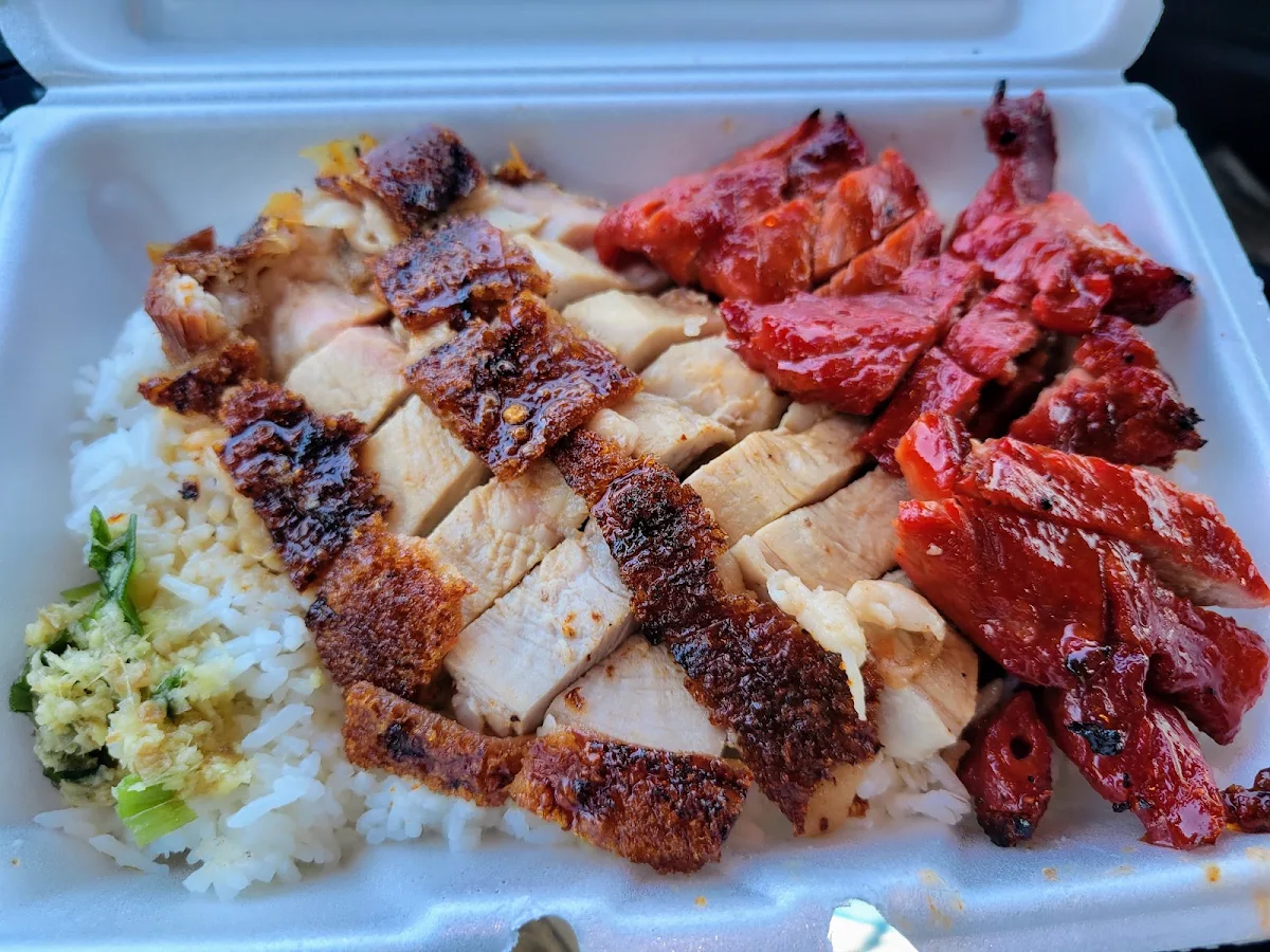 Roast Pork and BBQ Duck on Rice