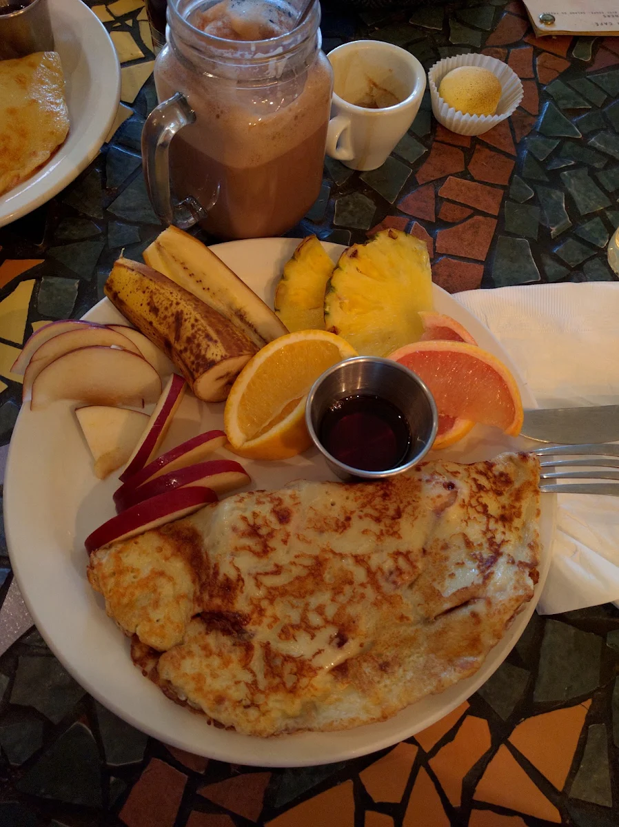 Chocolate and Banana Crepes with Fruit
