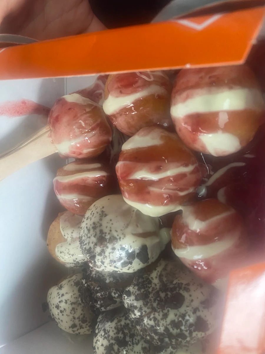 Mini Donut with White Chocolate and Sprinkled Oreo