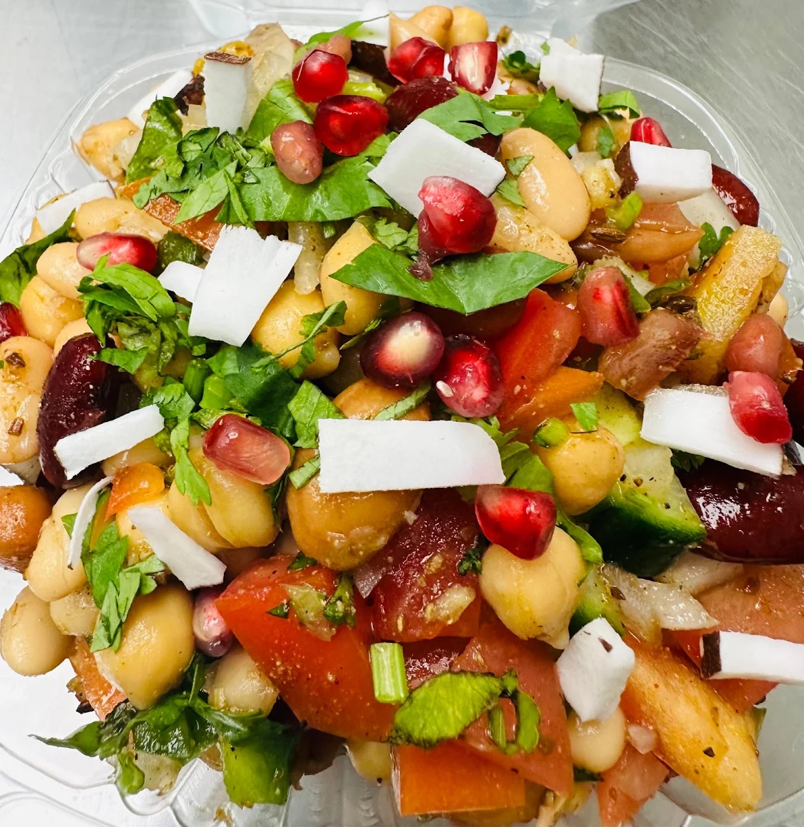 Black Chickpea Salad with Tamarind Mango Sauce