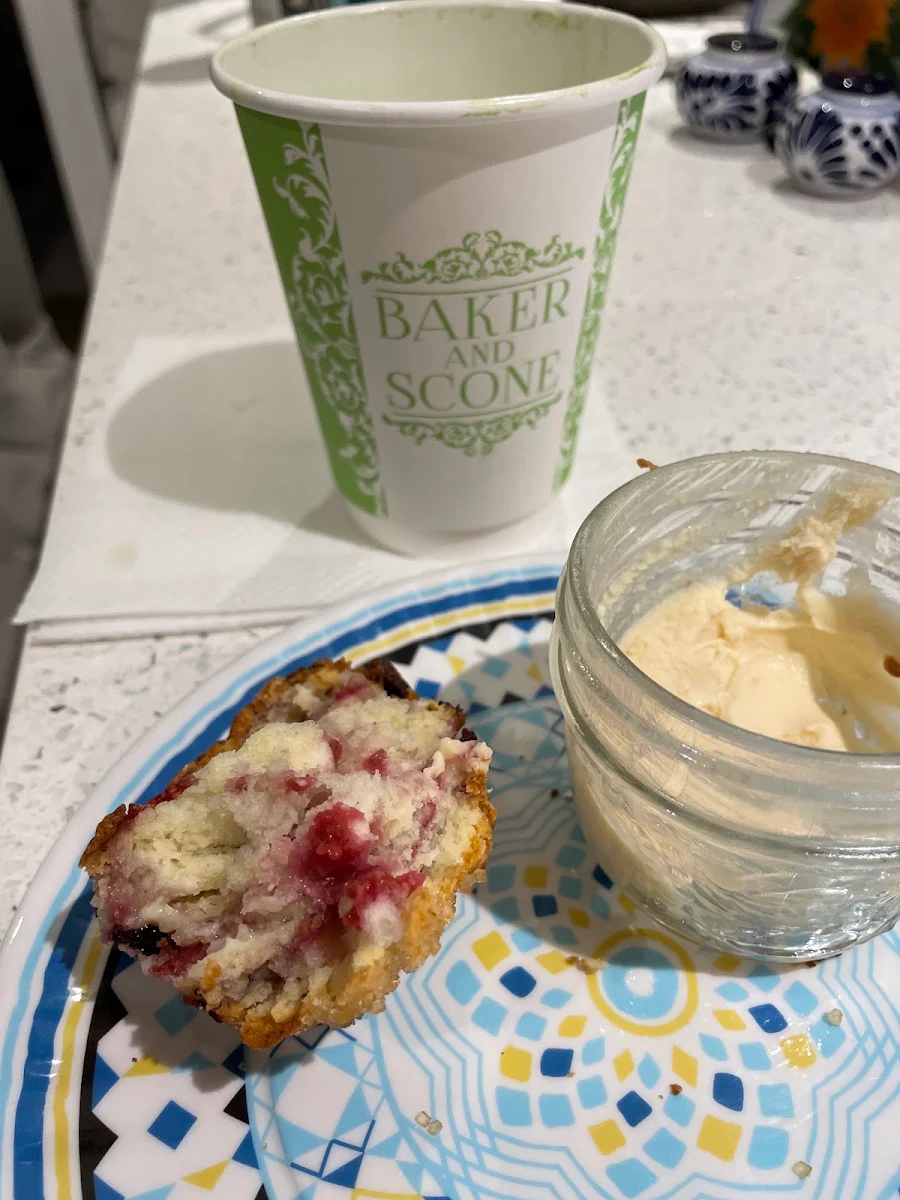Raspberry White Chocolate Scone