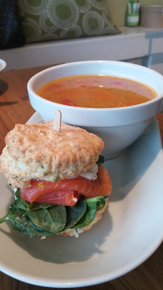 Salmon with Scone N Soup
