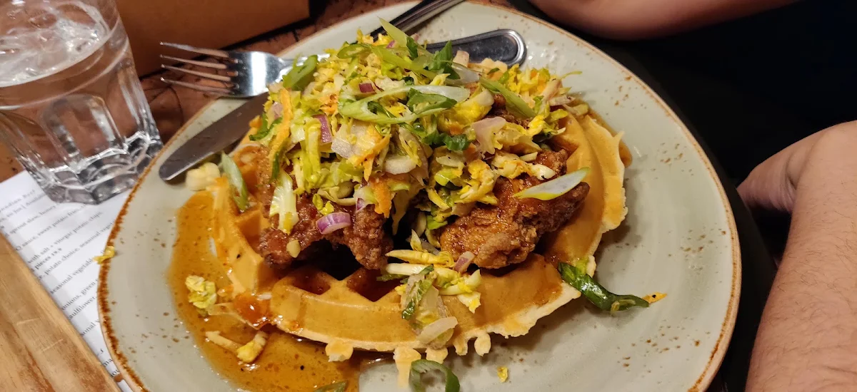 Korean Fried Chicken Waffles