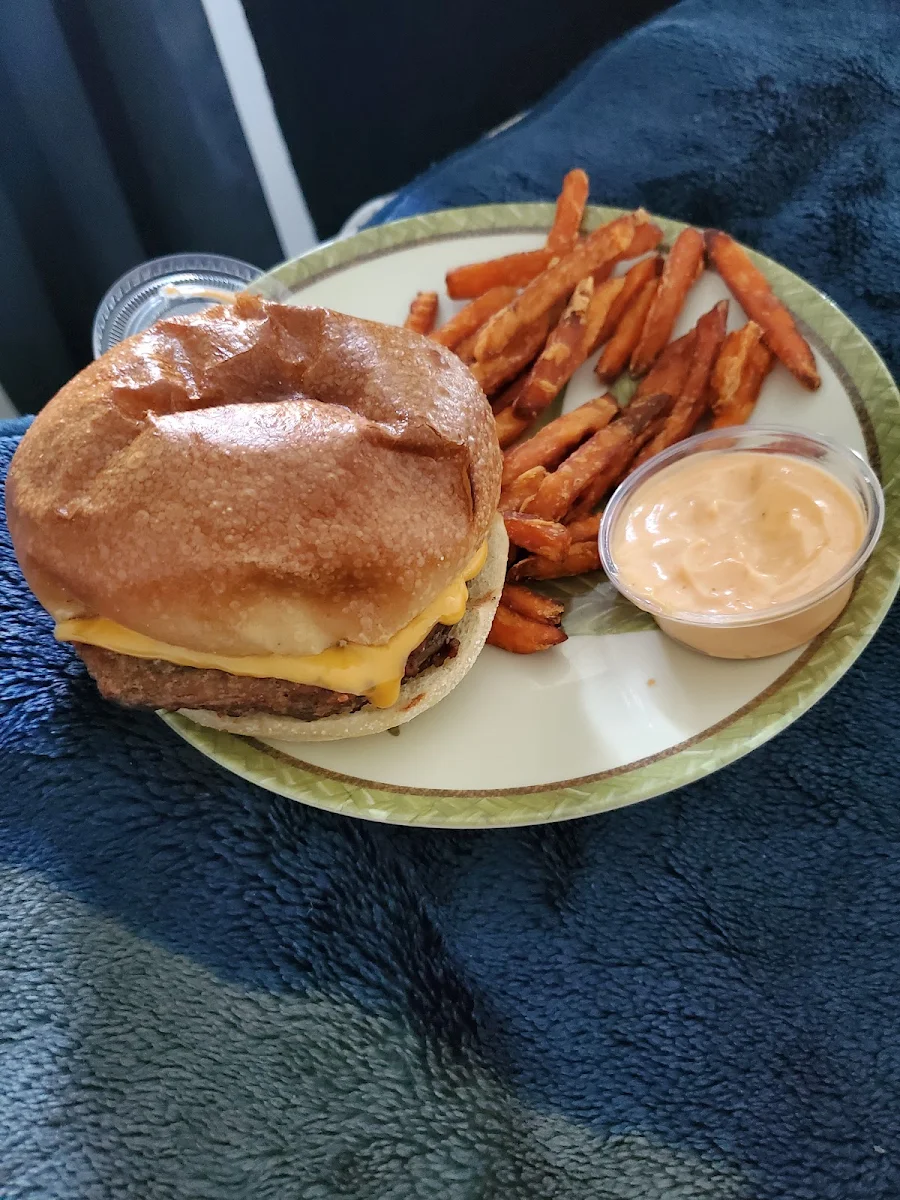 Cheese Burger and Fries