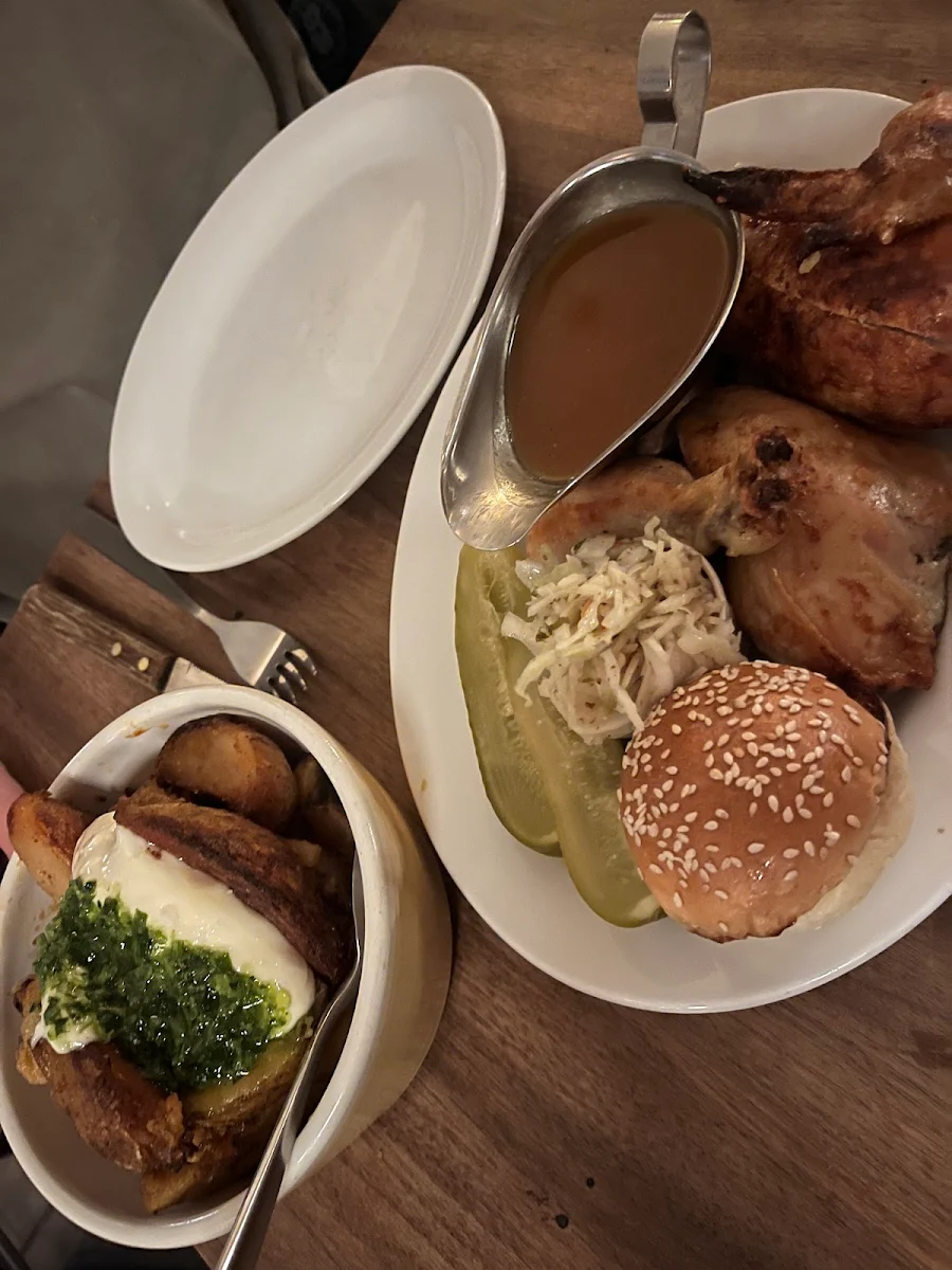 Roast Chicken and Caesar Salad