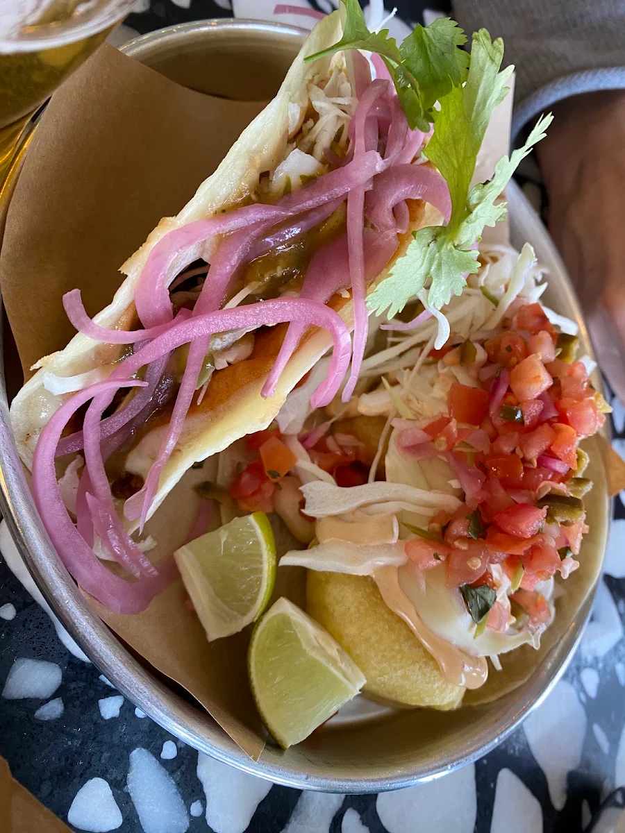 Beef Taco and Fish Taco