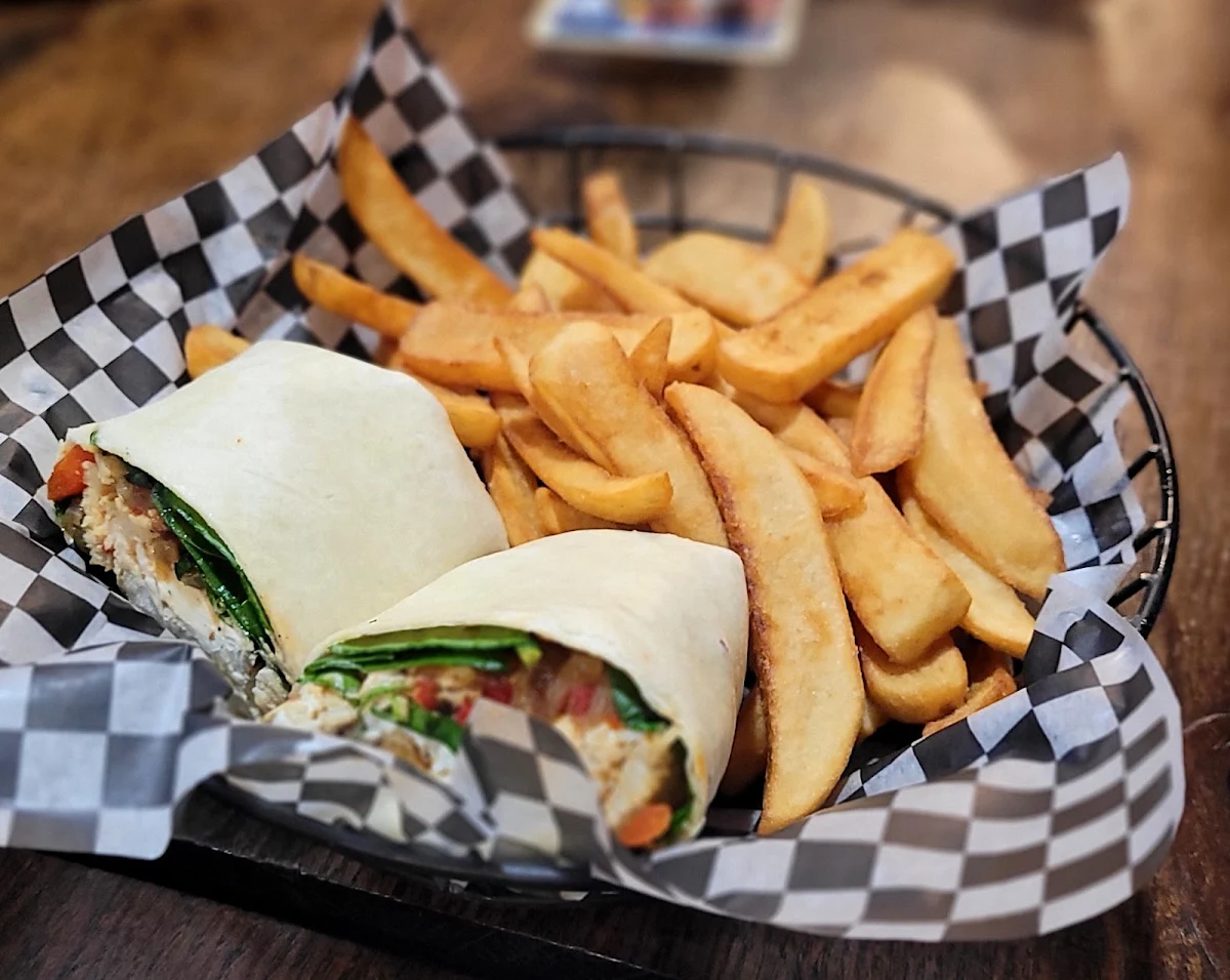 Chicken Wrap & Fries