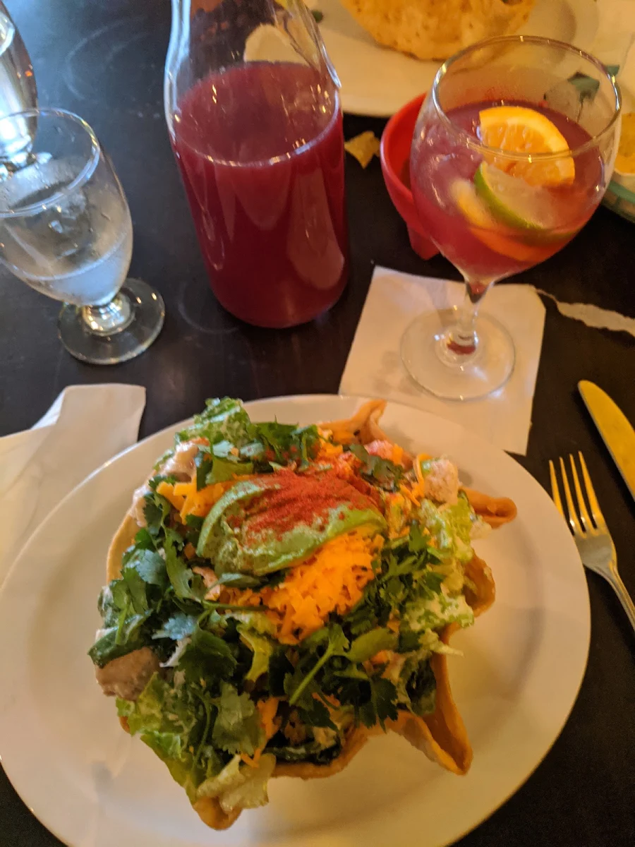 Chicken Taco Salad with Avocado and Cilantro