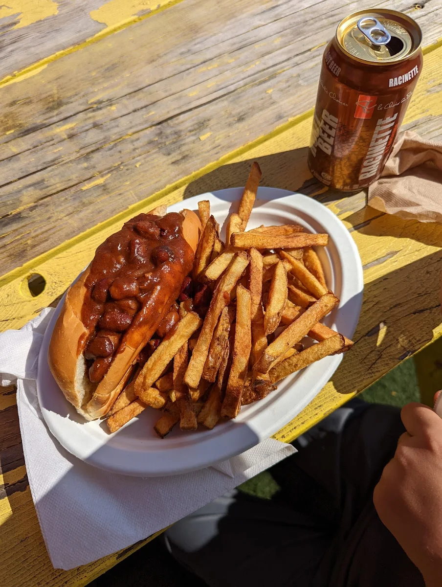 Chili Dog and Fries