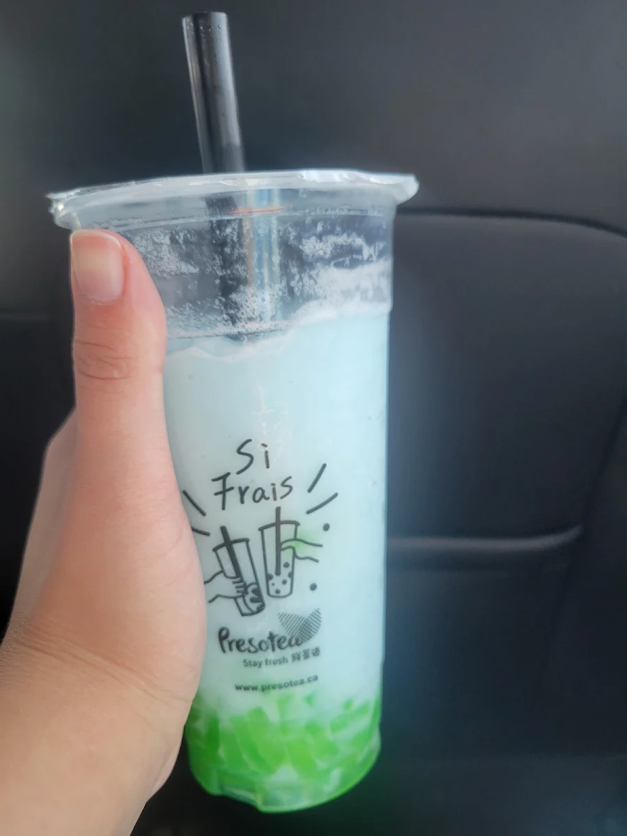 Cool Blue Raspberry Slushy with Green Apple Jelly