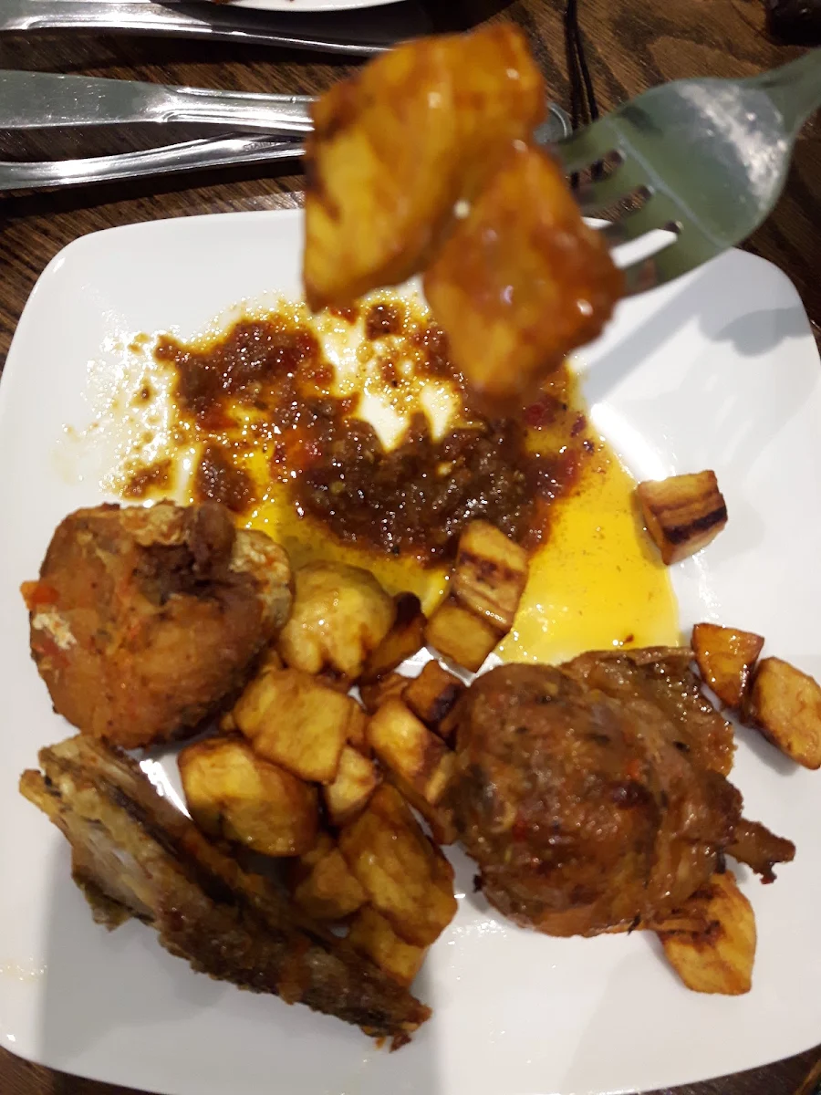 Fried Plantains and Fried Fish