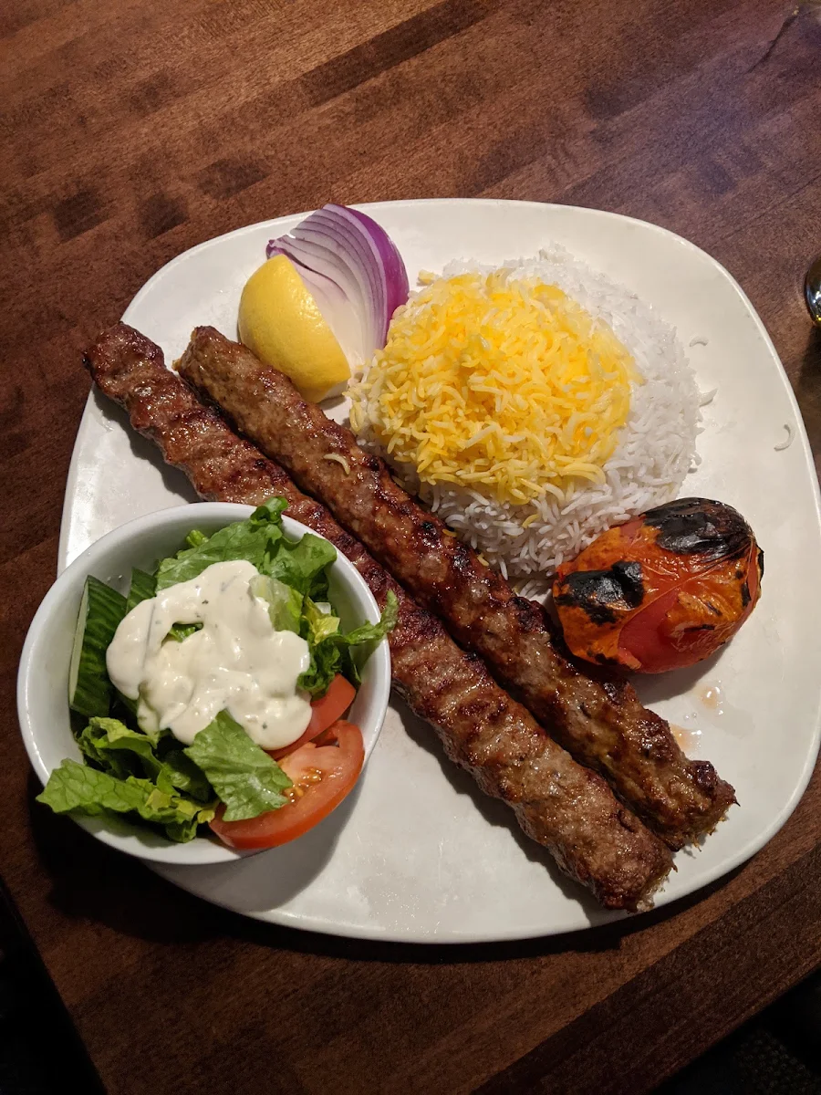Bakhtiari Chicken and Steak Kebab Platter