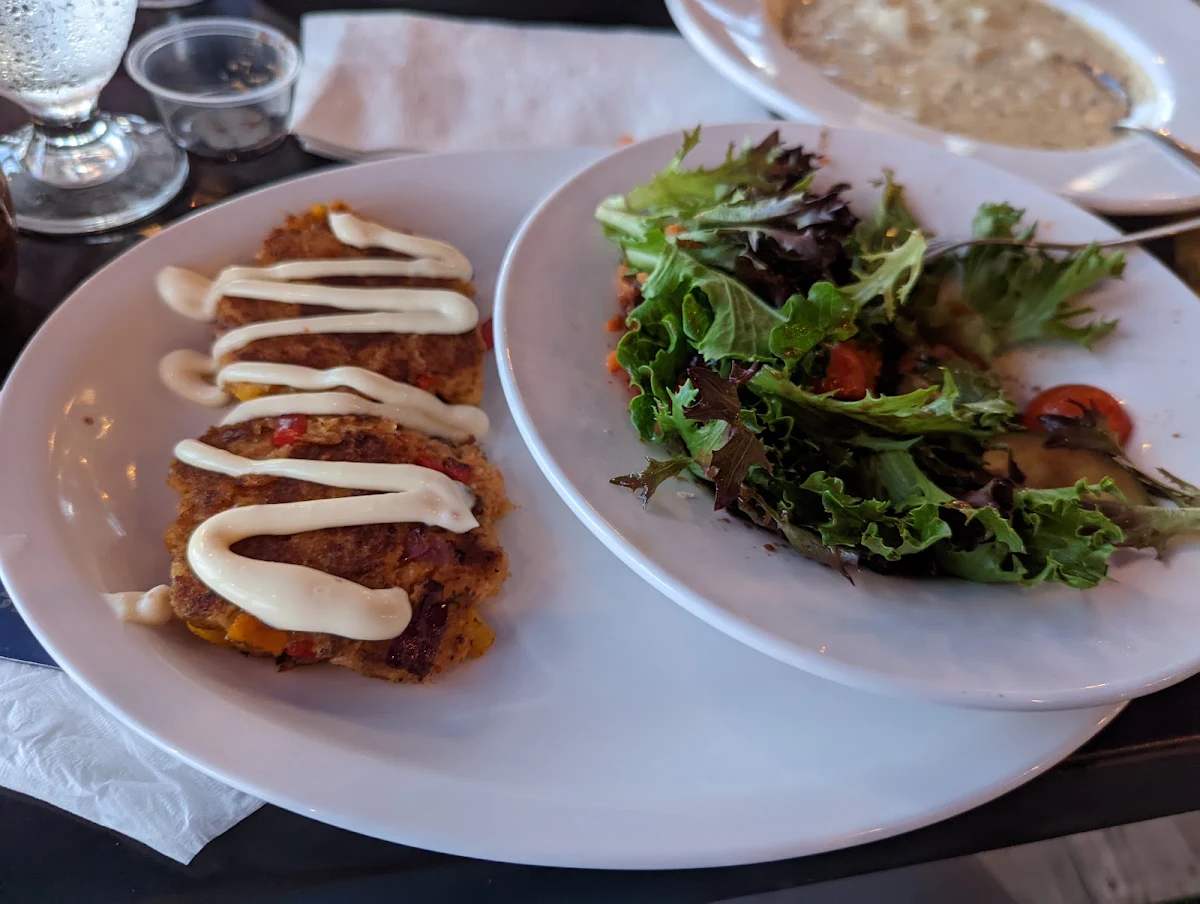 Crab Cakes with Salad