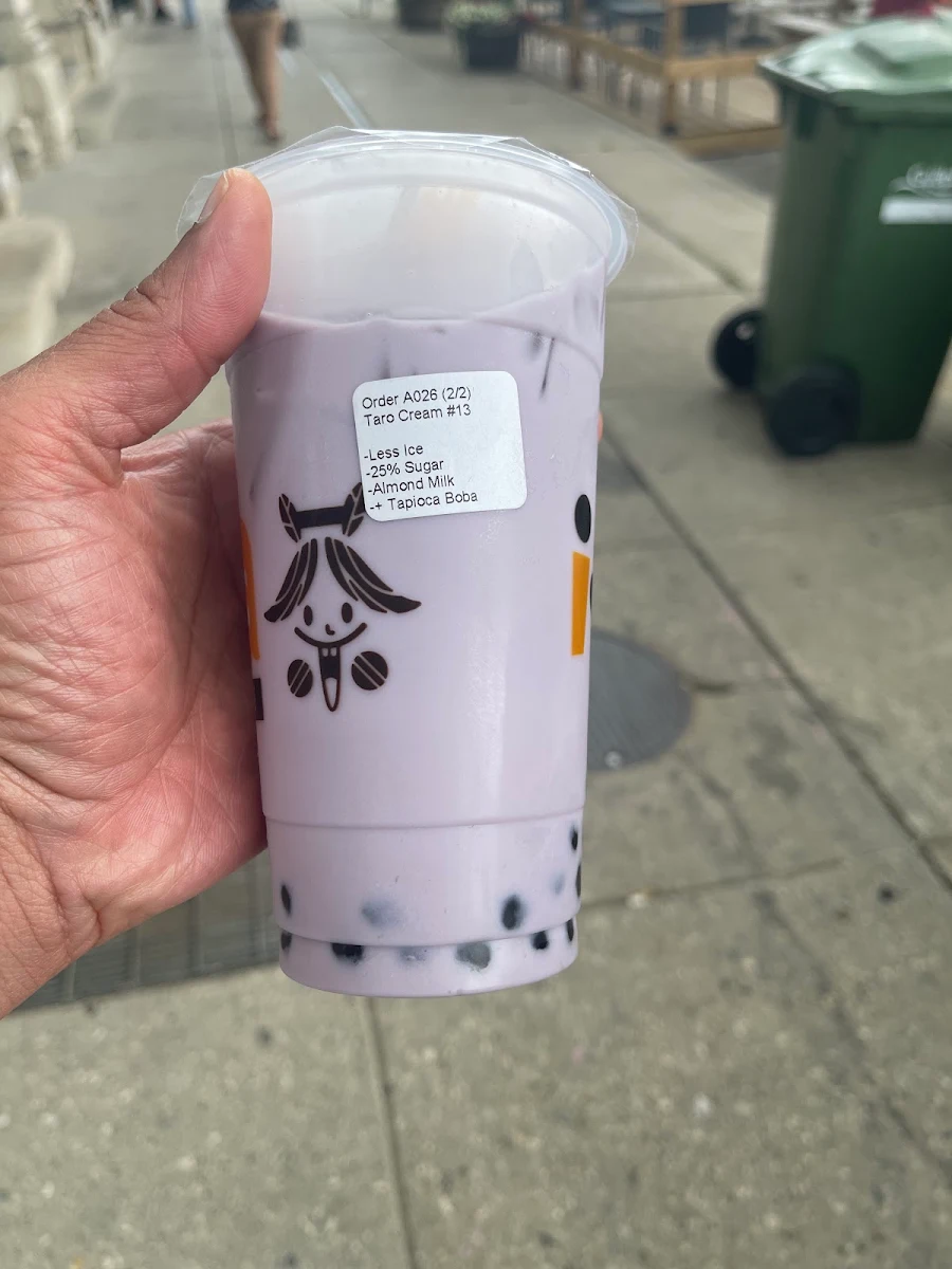 Vegan Taro Tea with Almond Milk