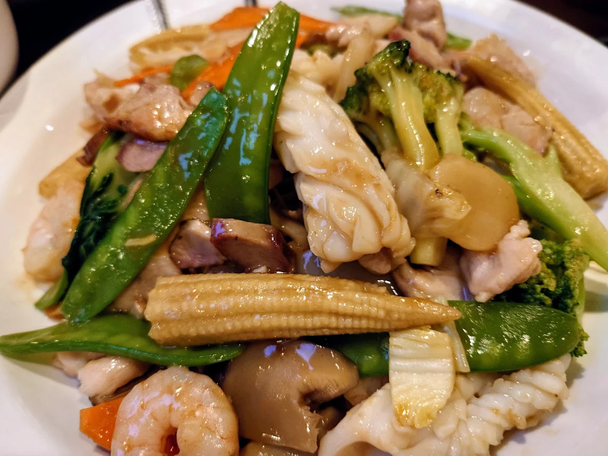 Squid with Chinese Broccoli