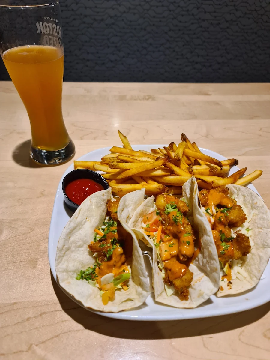 Shrimp Tacos with Fries