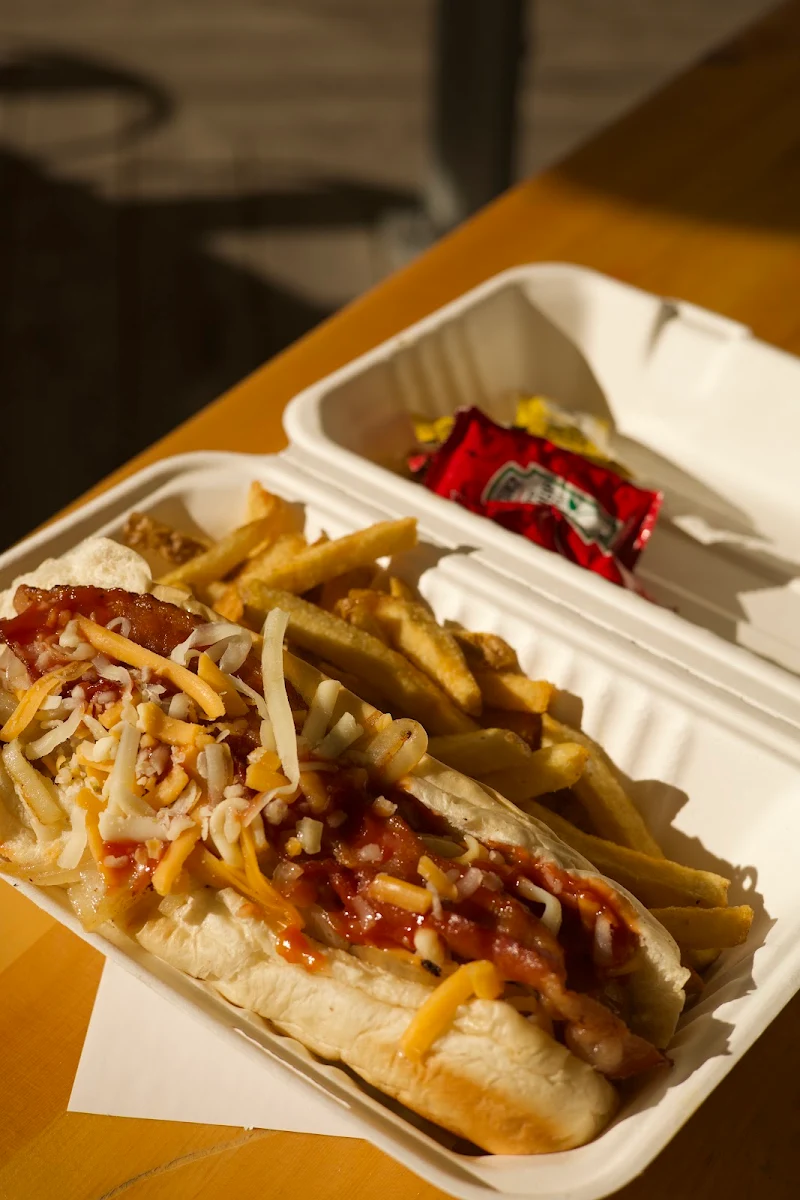 Bacon Cheese Dog & Fries