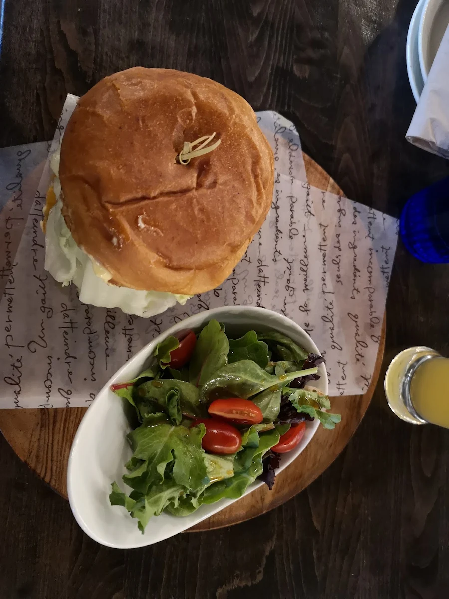 Monster Burger with Salad