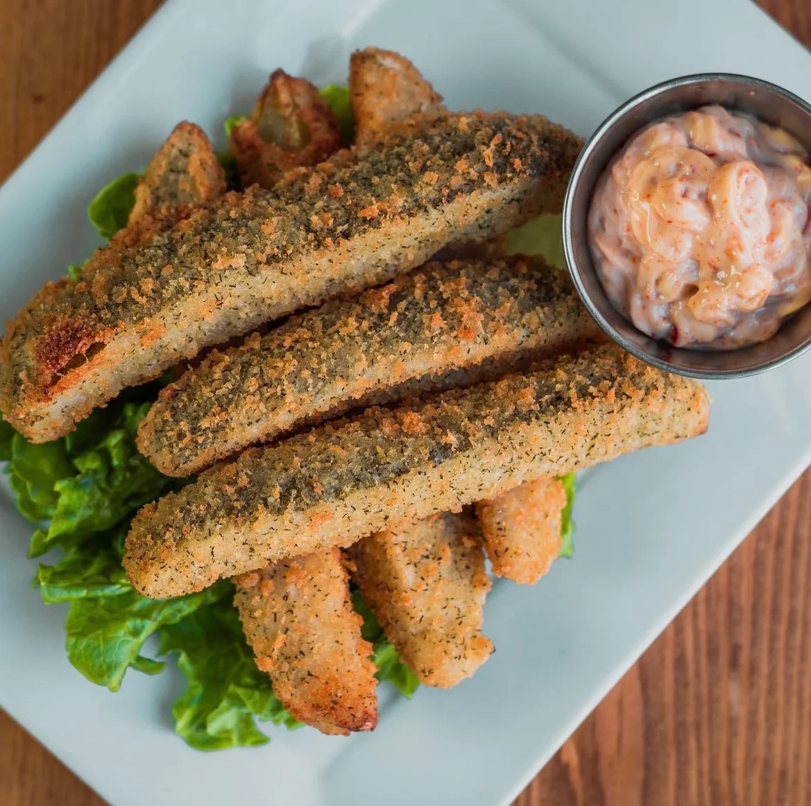 Cornichons Pans Deep Fried Pickels