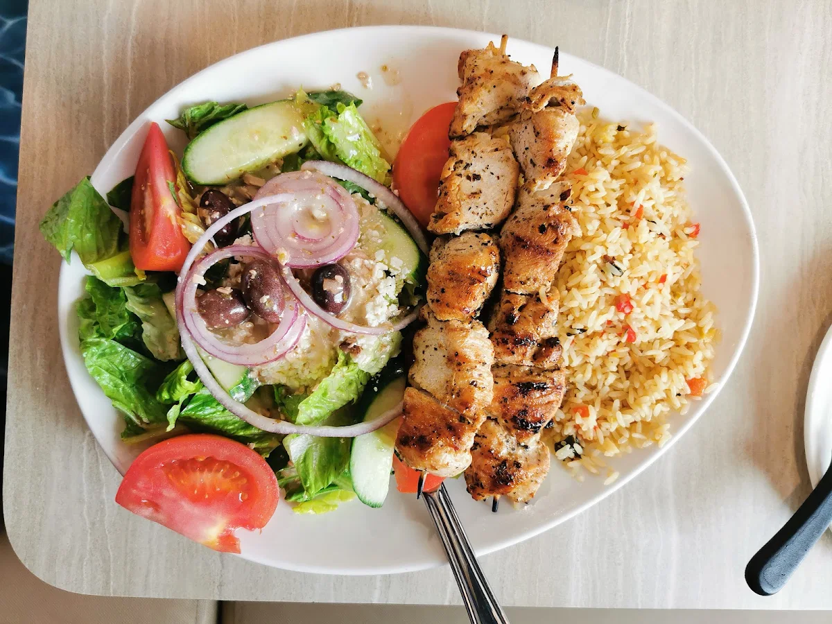 Chicken Souvlaki Platter
