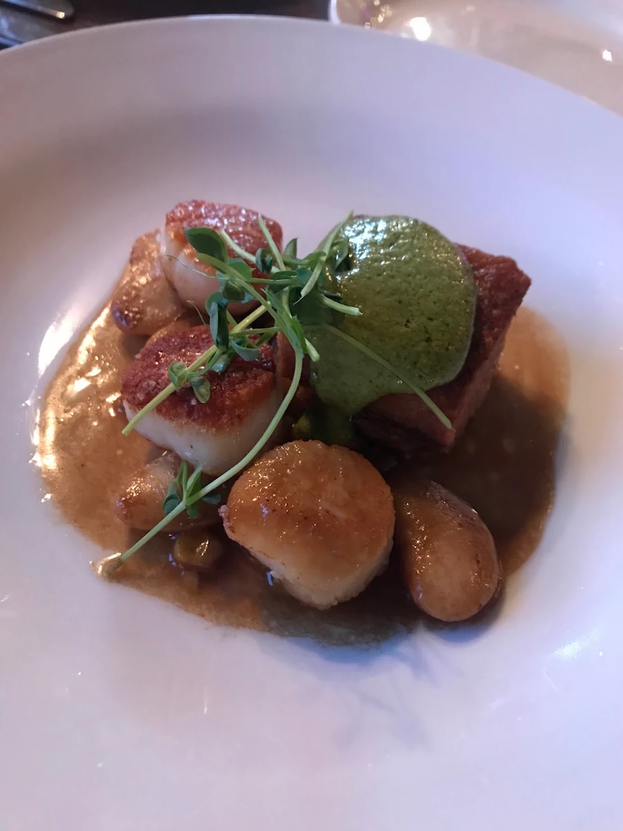 Scallops and Pork Belly