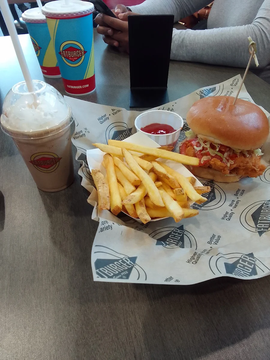 Crispy Chicken Sandwich Combo with Sweet Thai Sauce Fries & Small Mocha Milkshake