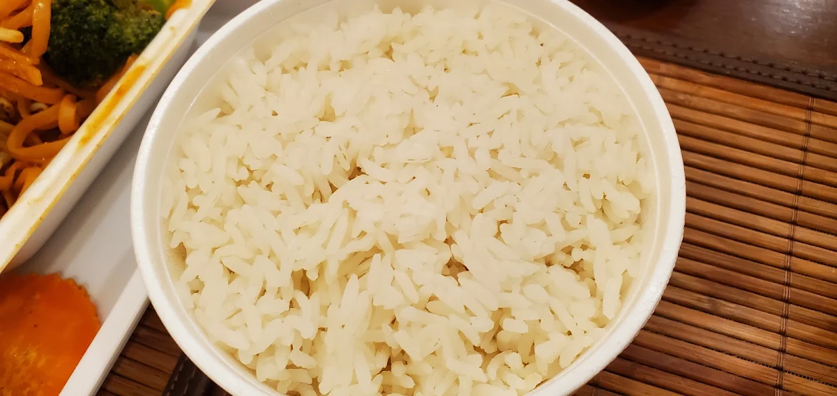 Side of Rice with Malay Curry Fish Dish