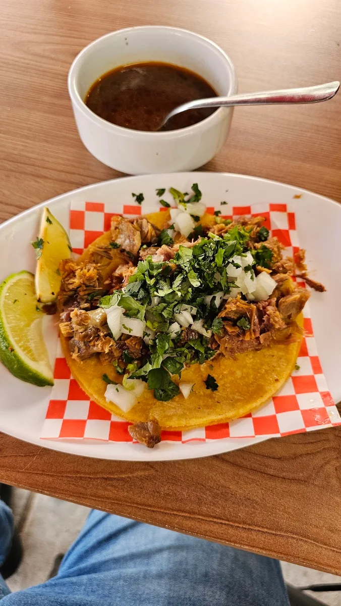 Lamb Taco, Tres Panaderos - Pastry & Coffee Shop