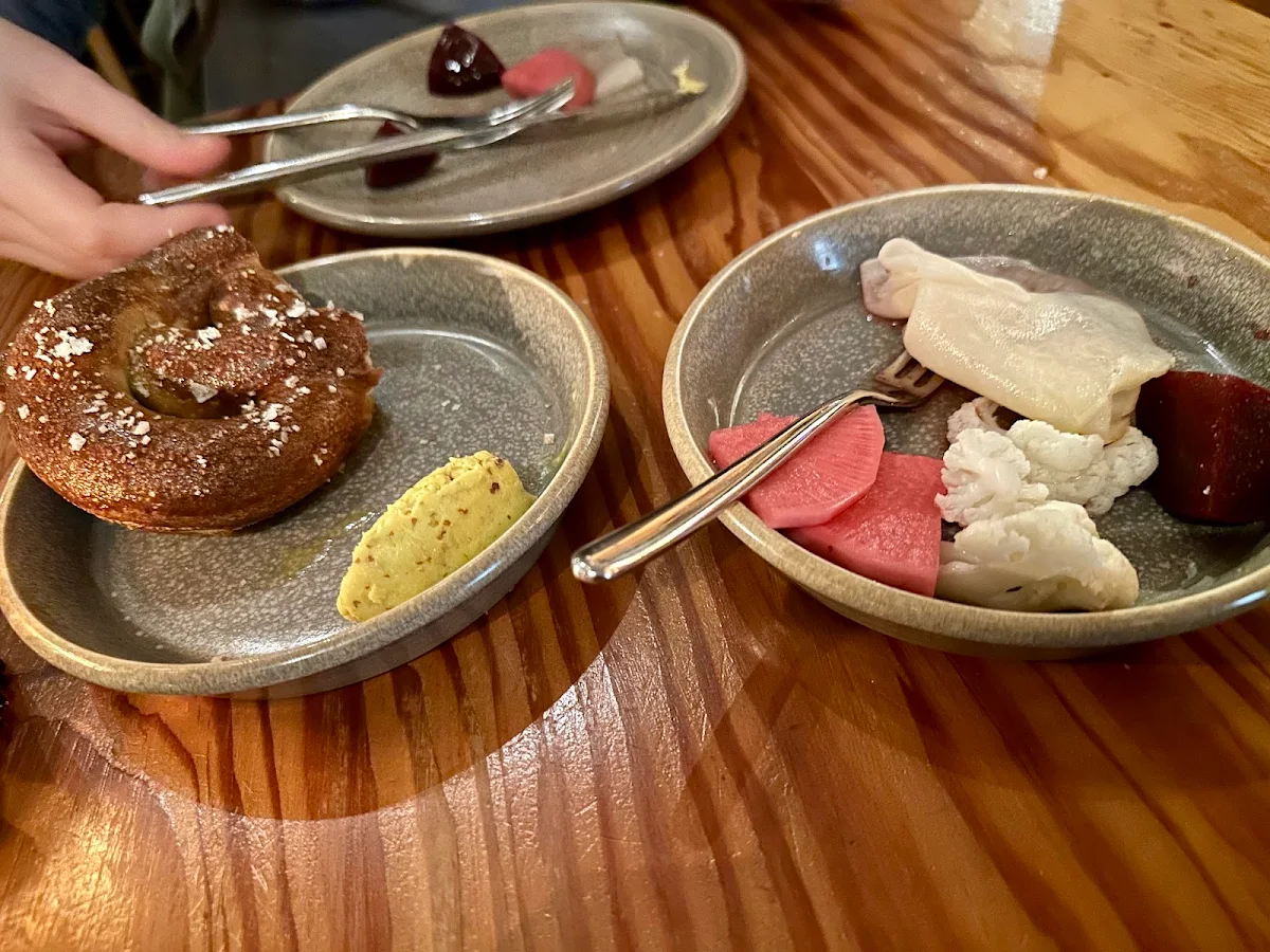 Pretzel and Pickled Vegetables