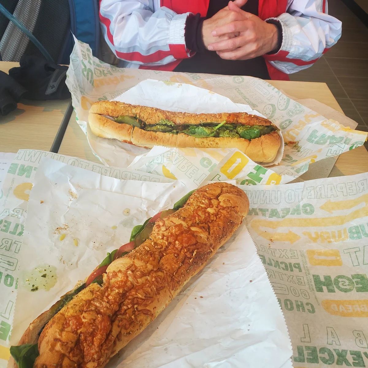Foot Long Subs on Italian Herbs and Cheese