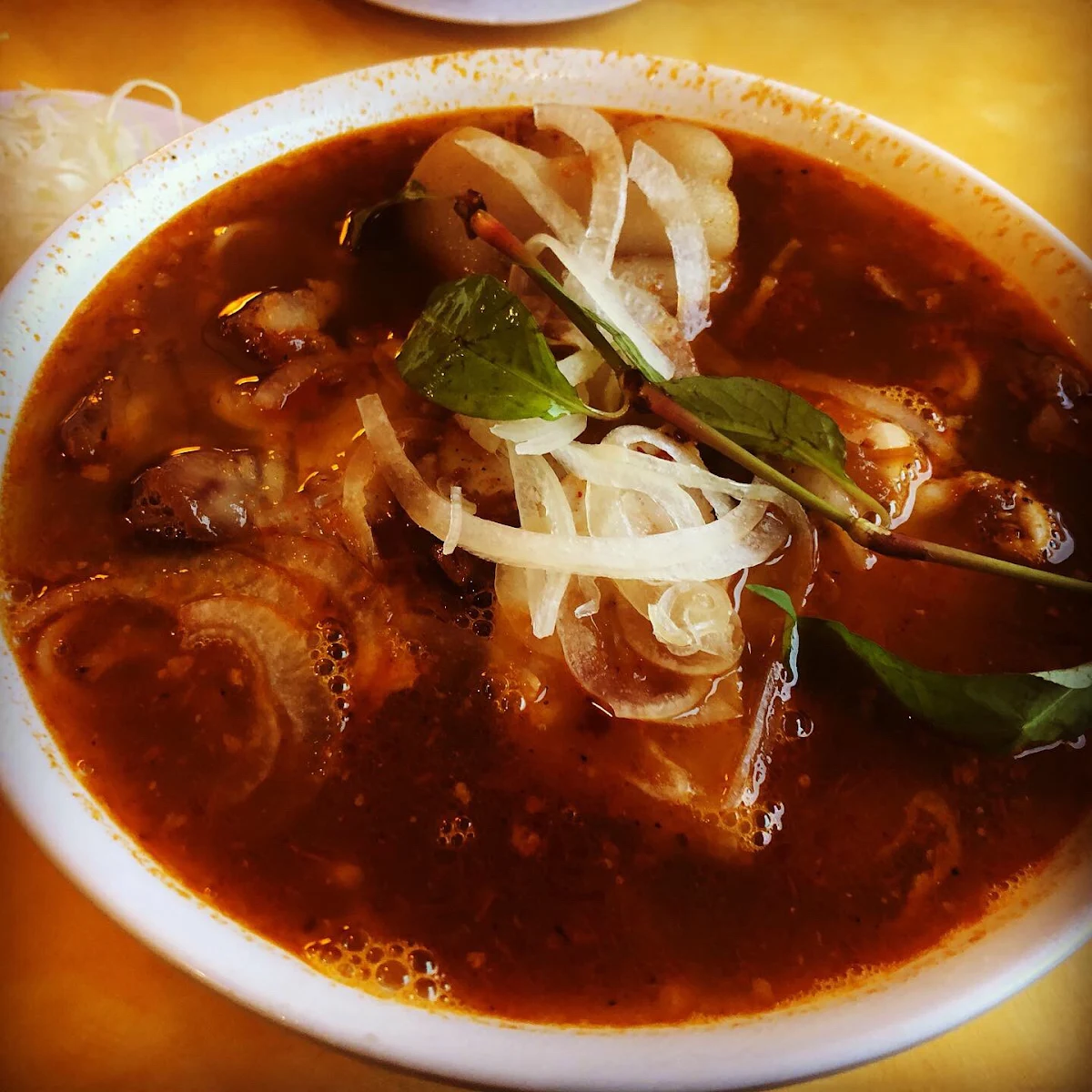 Spicy Hue Soup with Thick Vermicelli & Flank Brisket Sausage Pork Hock