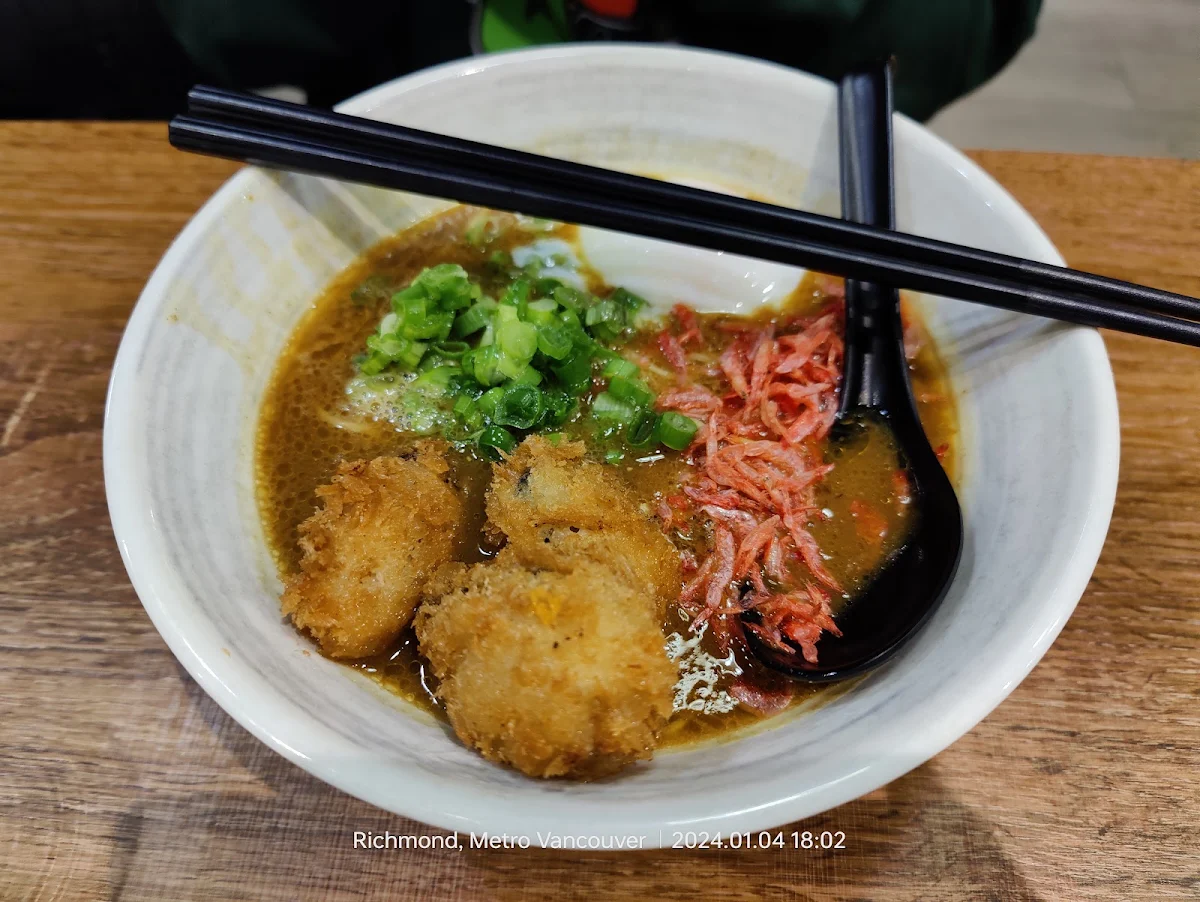 Fried Oysters Mizo Curry Noodle Bowl